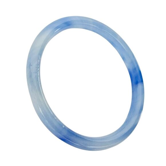🆕Blue Jade Glass Bangle Bracelet - Picture 4 of 5
